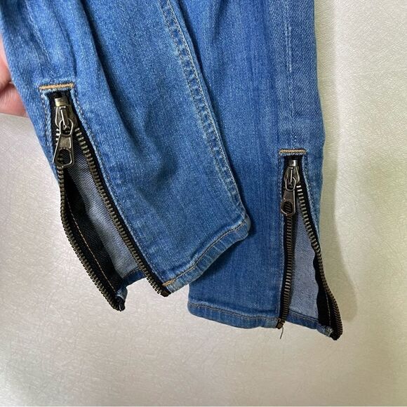 rag & bone Kilbowie Zippered Distressed Skinny Jeans 23 - Picture 3 of 9
